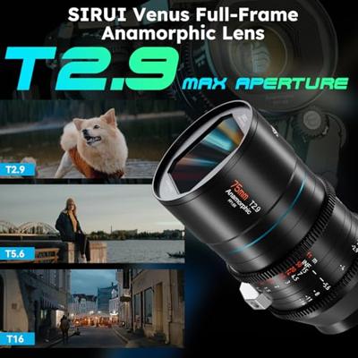 Sirui 75mm T2.9 1.6x Full-Frame Anamorphic lens (E-mount)