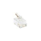 ACT TD104 RJ11 (6P/4C) Modulaire Connector | Platte Kabel - 25 stuks