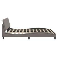 Bedframe zonder matras "Hanko" stof taupe 160x200 cm - thumbnail