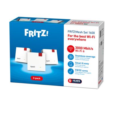 AVM FRITZ!Mesh Set 1600 3-pack Edition International Mesh router - thumbnail