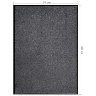 Deurmat 60x80 cm antracietkleurig