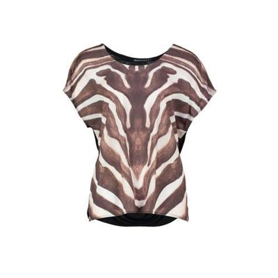 Expresso top GACE met zebraprint bruin/wit/zwart Expresso top GACE met zebraprint bruin/wit/zwart