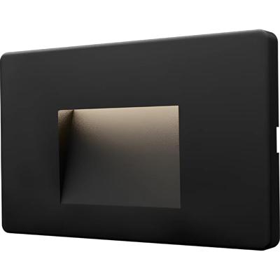 LED Tuinverlichting - Wandlamp - Brinton Lumara - Waterdicht IP65 - 3W 240lm - Aanpasbare Lichtkleur 3000K-4000K-6500K - Rechthoek - Zwart