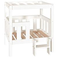 VidaXL Hondenmand 65,5x43x70 cm massief grenenhout wit - thumbnail