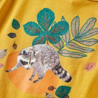 Kindershirt met lange mouwen dierenprint 92 okerkleurig - thumbnail