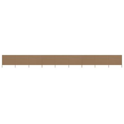Windscherm 9-panelen 1200x160 cm stof taupe