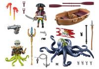 PLAYMOBIL 71419 Piraat met gigantische octopus - Piraten - Met een piraat, een kanon en een gigantisch octopusmonster - Vanaf 4 jaar - thumbnail