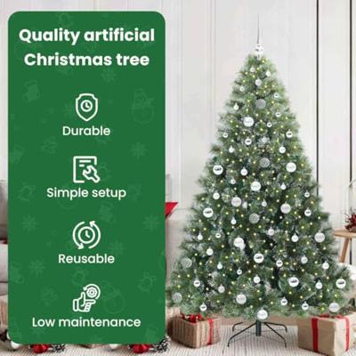 VidaXL Kunstkerstboom met 300 led met standaard groen 180 cm pe en pvc