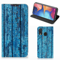 Samsung Galaxy A20e Book | Wallet Case | Wood Blue - thumbnail