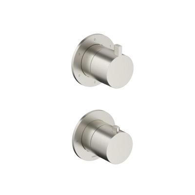 Hotbath Ace - Afbouwdeel voor Inbouw Thermostaat - 2-Weg Stop-Omstel - Geborsteld Nikkel - V02