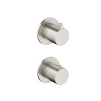 Hotbath Ace - Afbouwdeel voor Inbouw Thermostaat - 2-Weg Stop-Omstel - Geborsteld Nikkel - V02 - thumbnail