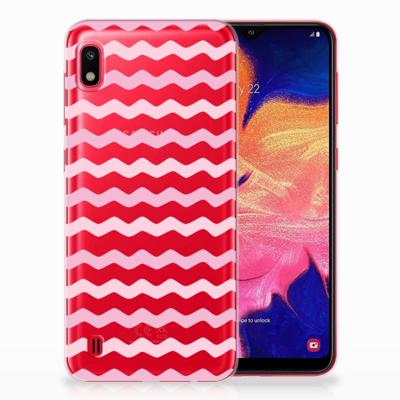 Samsung Galaxy A10 | TPU bumper | Waves Roze Samsung Galaxy A10 | TPU bumper | Waves Roze