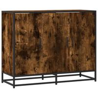 Dressoir 94x35x76 cm bewerkt hout gerookt eikenkleurig - thumbnail