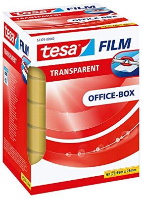 tesa OFFICE-BOX 57379-00002-01 tesafilm Transparant (l x b) 66 m x 25 mm 6 stuk(s) tesa OFFICE-BOX 57379-00002-01 tesafilm Transparant (l x b) 66 m x 25 mm 6 stuk(s)