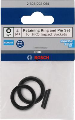Bosch Accessoires Pin en ring 3/8" krachtdoppen | 4 stuks - 2608003065 Bosch Accessoires Pin en ring 3/8" krachtdoppen | 4 stuks - 2608003065