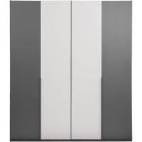 Kledingkast Milaan 4-deurs - grafiet/greige - 208x180x58 cm - thumbnail