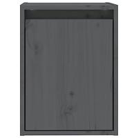 Wandkasten 2 st 30x30x40 cm massief grenenhout grijs - thumbnail
