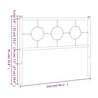 Hoofdbord 107 cm metaal wit - thumbnail
