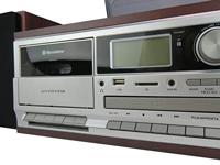 Roadstar HIF-8892EBT Mini Hi-Fi Music System Platenspeler 33/45/78 omwentelingen, digitale radio PLL FM-radio, CD-MP3-speler, cassette, Bluetooth, opnamefunctie, USB, SD-kaart, afstandsbediening, hout - thumbnail