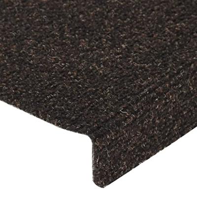 VidaXL Trapmatten zelfklevend 15 stuks 65x21x4 cm donkerbruin rechthoekige rand VidaXL Trapmatten zelfklevend 15 stuks 65x21x4 cm donkerbruin rechthoekige rand