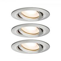 Paulmann Inbouwlamp voor badkamer Set van 3 stuks 21 W IJzer (geborsteld) - thumbnail