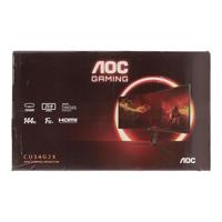 AOC CU34G2X/BK Gaming CU34G2X 86 cm (34 inch) gebogen monitor (QHD, HDMI, DisplayPort, Free-Sync, 1 ms responstijd, 144 Hz, 3440x1440) zwart/rood - thumbnail