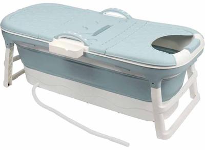 Parcura XL Opvouwbaar Zitbad - 148 cm - Ruim, Comfortabel & Compact Opbergen - Blauw & Wit Parcura XL Opvouwbaar Zitbad - 148 cm - Ruim, Comfortabel & Compact Opbergen - Blauw & Wit