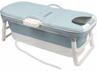 Parcura XL Opvouwbaar Zitbad - 148 cm - Ruim, Comfortabel & Compact Opbergen - Blauw & Wit - thumbnail