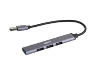 iggual - USB-hub 4 poorten, incl. USB 3.0 tot 5 Gbit/s en drie USB tot 480 Mbit/s - compatibel met Mac OS, Windows, Linux - thumbnail
