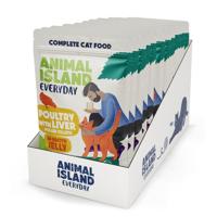 ANIMAL ISLAND Everyday Poultry and liver in jelly - nat kattenvoer - 12 x 85g - thumbnail