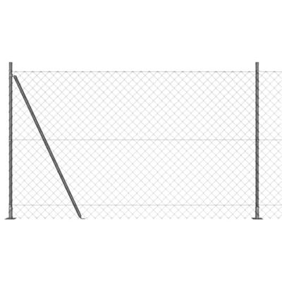 VidaXL Afrasteringspaal grijs 10 x 1,6 m (60 x 60 mm gaas)