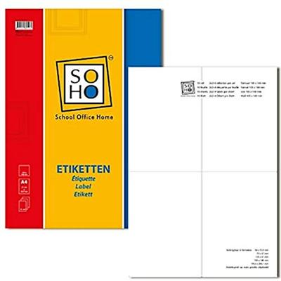 Etiketten 10 stuks A4 SOHO 105x148mm