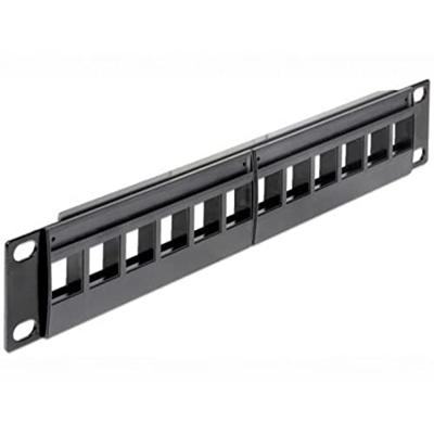 Delock 43259 12 poorten Netwerkpatchpaneel 254 mm (10) Zonder connectoren 1 HE Meerdere kleuren Niet ingericht Delock 43259 12 poorten Netwerkpatchpaneel 254 mm (10) Zonder connectoren 1 HE Meerdere kleuren Niet ingericht