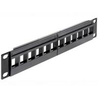 Delock 43259 12 poorten Netwerkpatchpaneel 254 mm (10) Zonder connectoren 1 HE Meerdere kleuren Niet ingericht - thumbnail