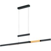 LED Hanglamp - Trion Trojan Up and Down - 45W - Aanpasbare Kleur - Rechthoek - Mat Zwart - Aluminium - thumbnail