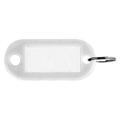 Sleutellabel Pavo kunststof wit 100 stuks