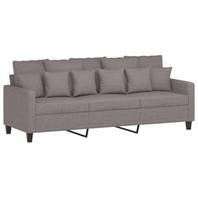 Driezitsbank 180 cm stof taupe