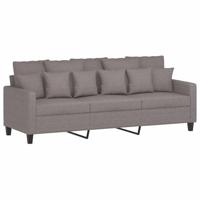 Driezitsbank 180 cm stof taupe - thumbnail