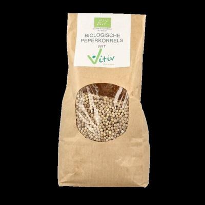 Vitiv Peperkorrels wit bio 1 Kilogram