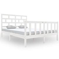 Bedframe massief grenenhout wit 120x200 cm - thumbnail