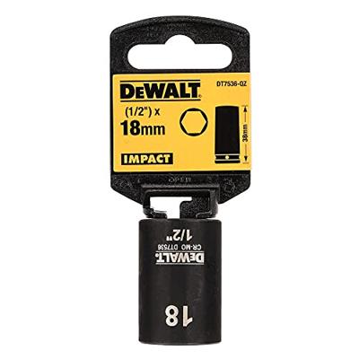 DeWalt Accessoires Impact dop 18mm 1/2" (Kort - 38mm) - DT7536-QZ