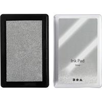 Creativ Company Stempelinkt, h: 2 cm, afm 9x6 cm, zilver, 1 stuk - thumbnail