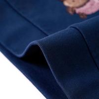 Kindertrui met eekhoorns van pailletten 116 marineblauw - thumbnail