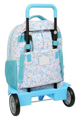 Schoolrugzak met Wielen Moos Fiori Multicolour 33 x 45 x 22 cm