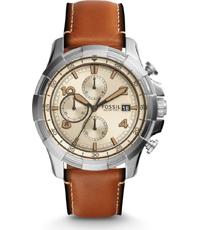 Horlogeband Fossil FS5130 Leder Bruin 22mm