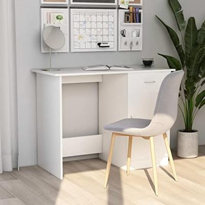 Bureau 100x50x76 cm bewerkt hout wit