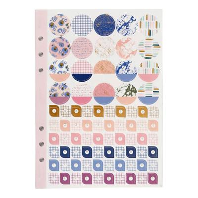 Creativ Company Stickerboek, bloemen, a5, goud, paars, roze, 1 stuk