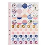 Creativ Company Stickerboek, bloemen, a5, goud, paars, roze, 1 stuk - thumbnail