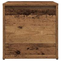 Halmeubelset bewerkt hout oud houtkleurig - thumbnail