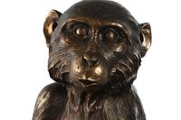 Decoratieve figuren Home ESPRIT Gouden Donkerbruin Aap 40 x 37 x 50 cm - thumbnail